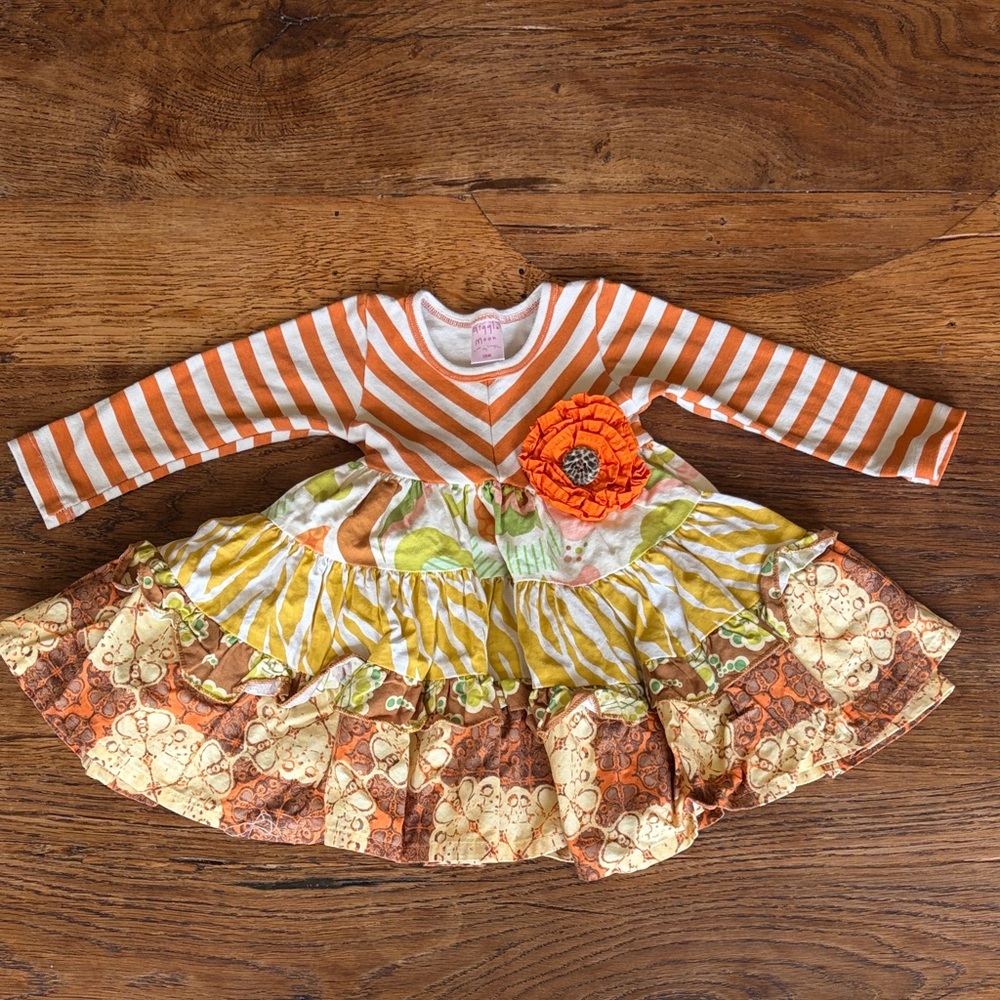 Boutique Giggle Moon patch work Dress